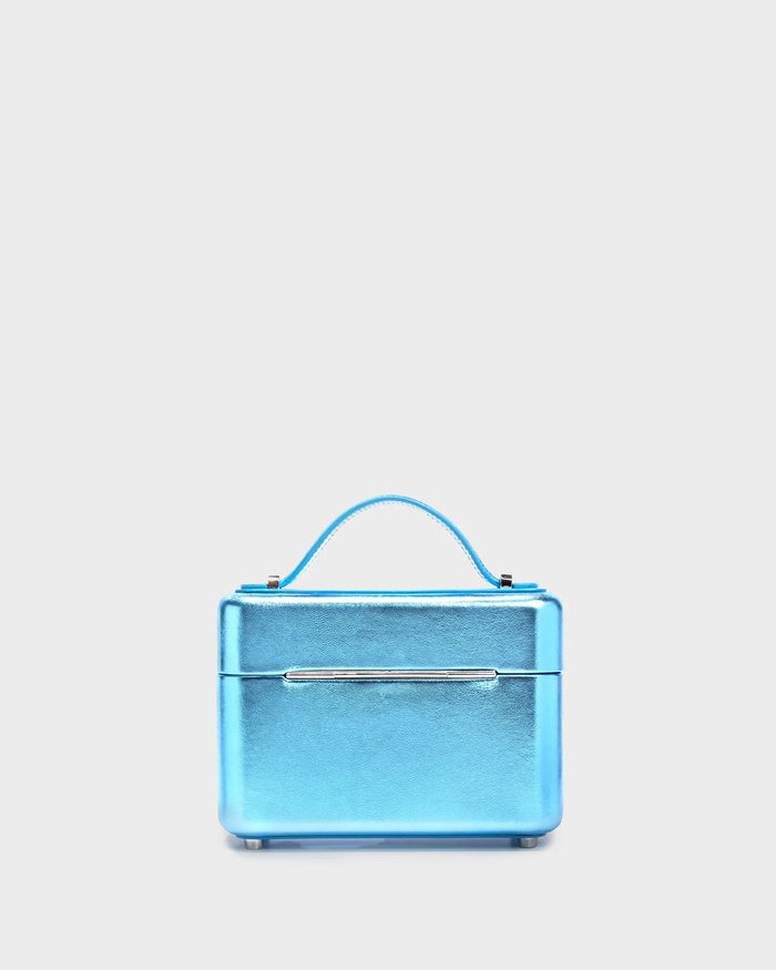 Venyx In Blue Metallic Leather back view