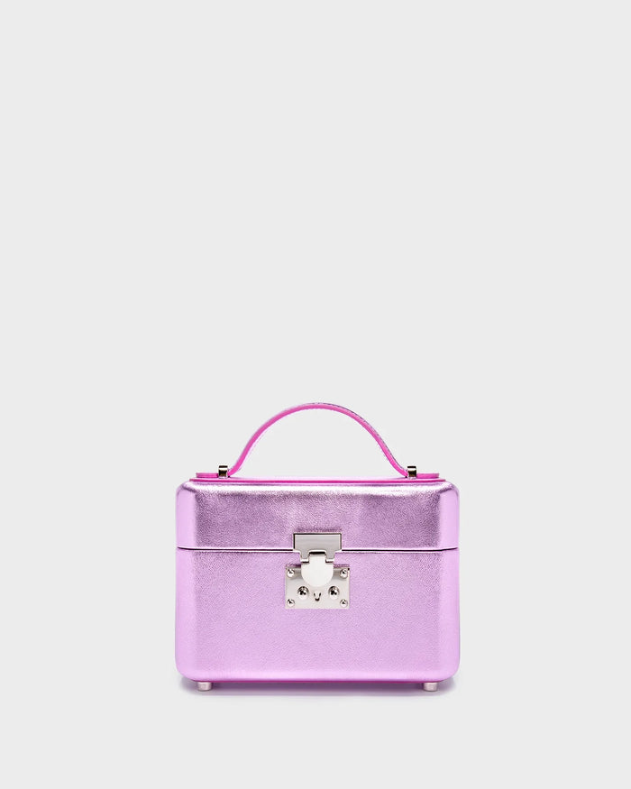 Venyx In Pink Metallic Leather straight view