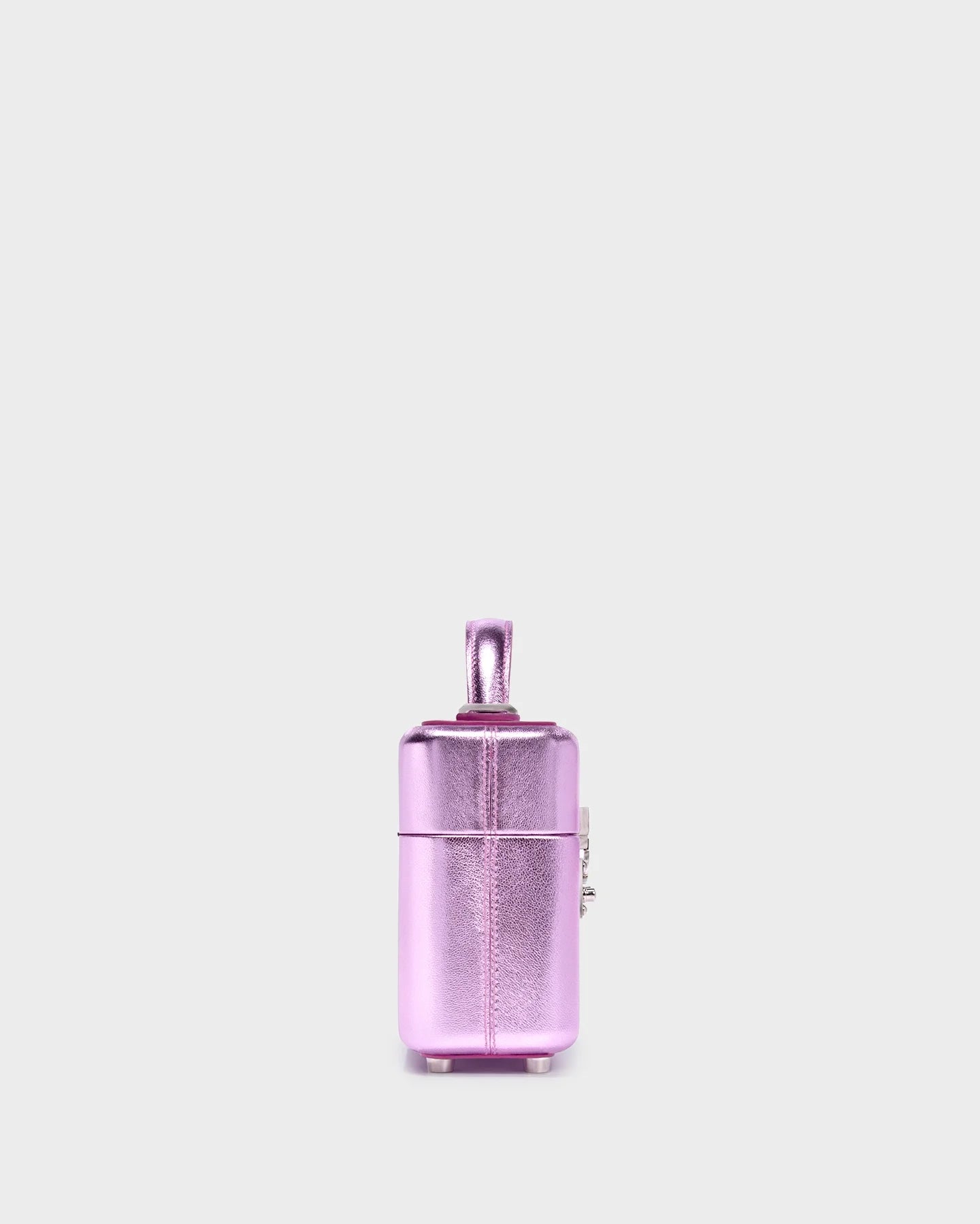 Venyx In Pink Metallic Leather side view