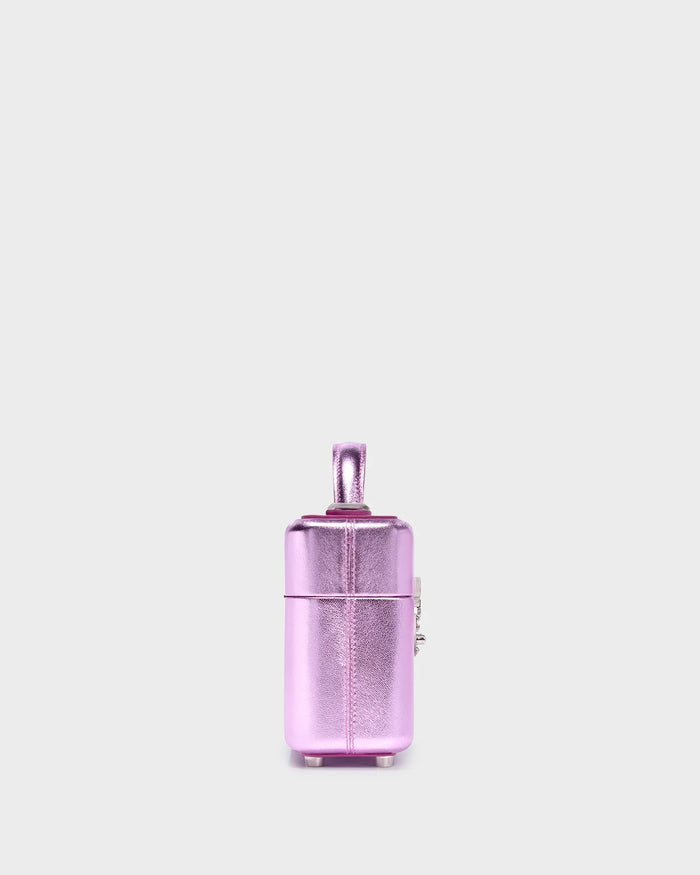 Venyx In Pink Metallic Leather side view