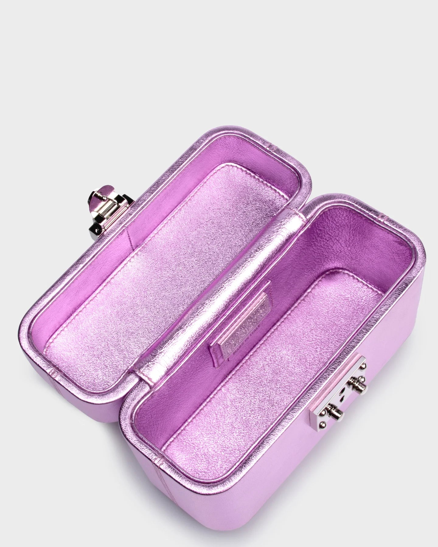 Venyx In Pink Metallic Leather top view