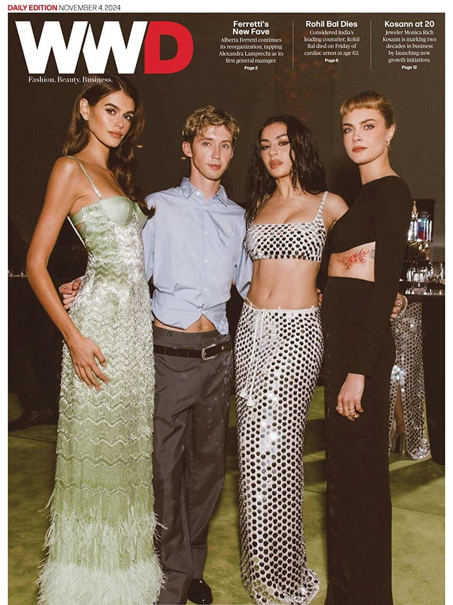Cover of WWD magazine, November 2024 issue, luxury fashion feature