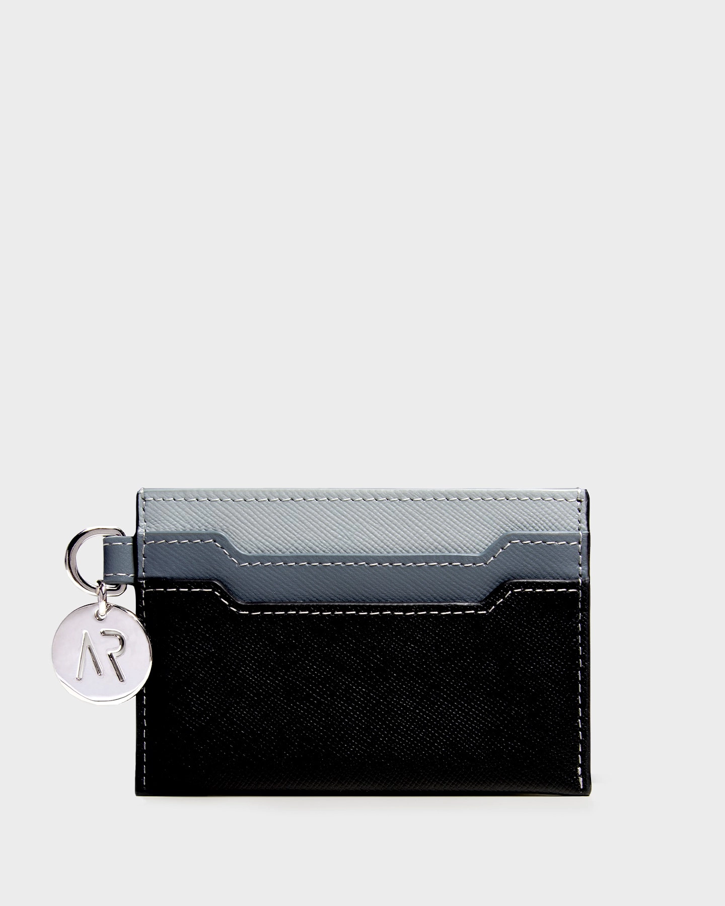 Leather Cardholder in Grey